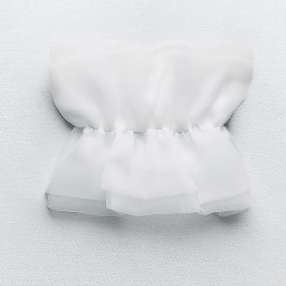 ZARA ORGANZA BANDEAU TOP BLOGGERES FAVORITE - Picture 6 of 9